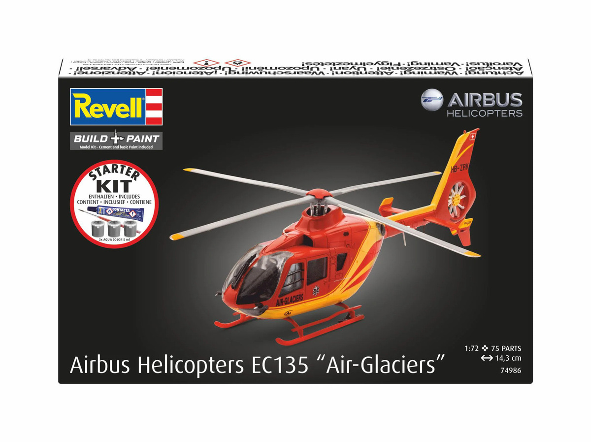 Revell Airbus Helicopters EC135 Air-Glaciers, Starter Kit, 1:72 - Bild 4
