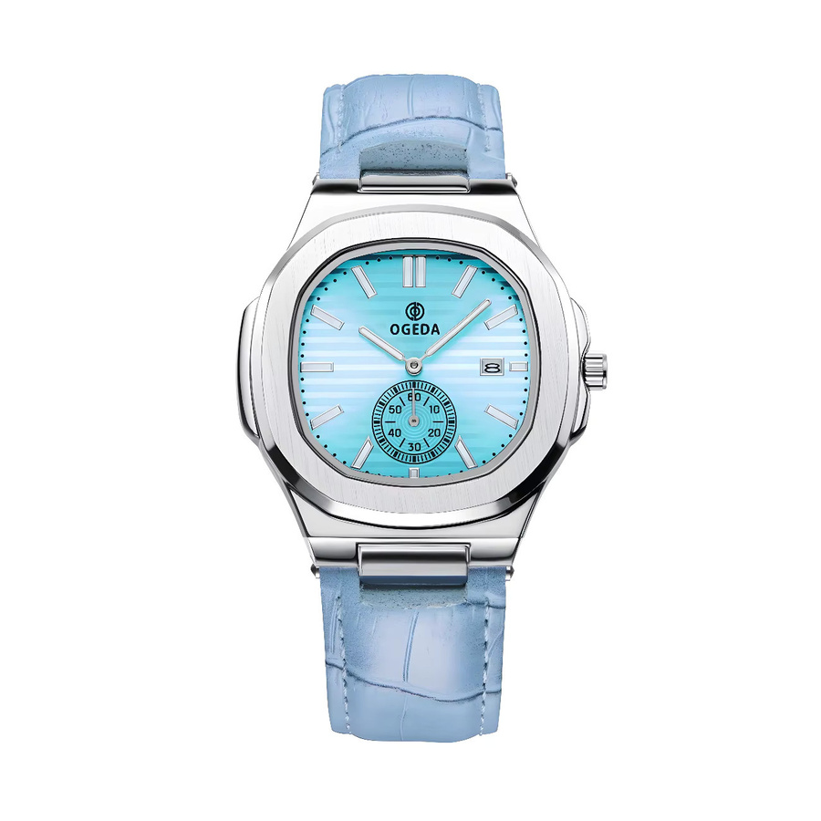 OGEDA Armbanduhr, Quarz, Edelstahl, Blau, Herren, 30 ATM - Bild 4
