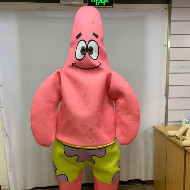 Potdemiel SpongeBob Schwammkopf Patrick der Stern Cosplay Kostüm, Schwamm-Jumpsuit, Rosa / Pink - Bild 1