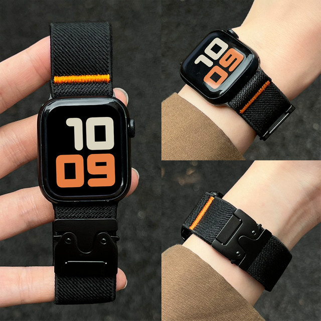 PEO Uhrenarmband Nylon, elastisch, Apple Watch kompatibel - Bild 1