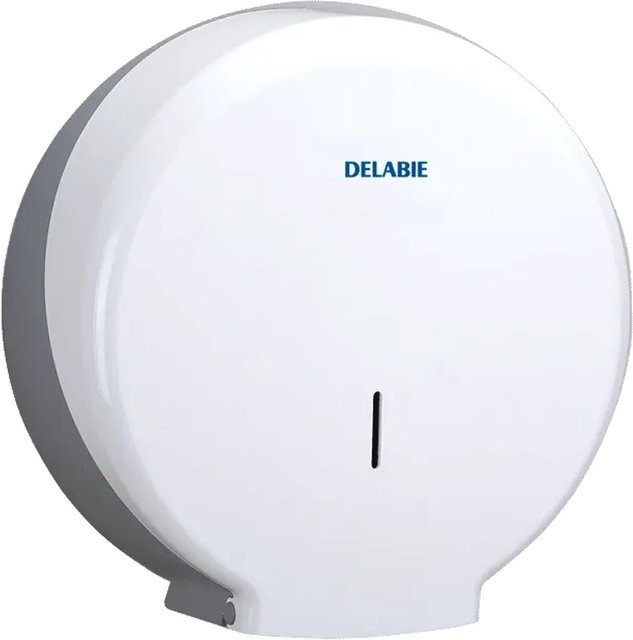 Delabie WC-Papierhalter HYPERECO aus ABS in Weiß für 400 m Rollen, B/T/H: 32,0 x 12,0 x 12,0 cm - Bild 1