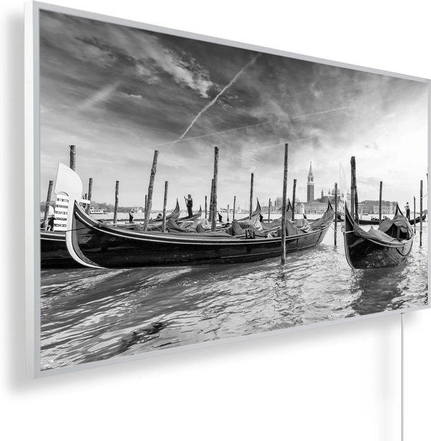 Könighaus Infrarotheizung Panorama-Serie Aussicht Venedig in Schwarz-weiß und Multicolour, B: 50 cm, H: 60 cm, 300 W - Bild 1