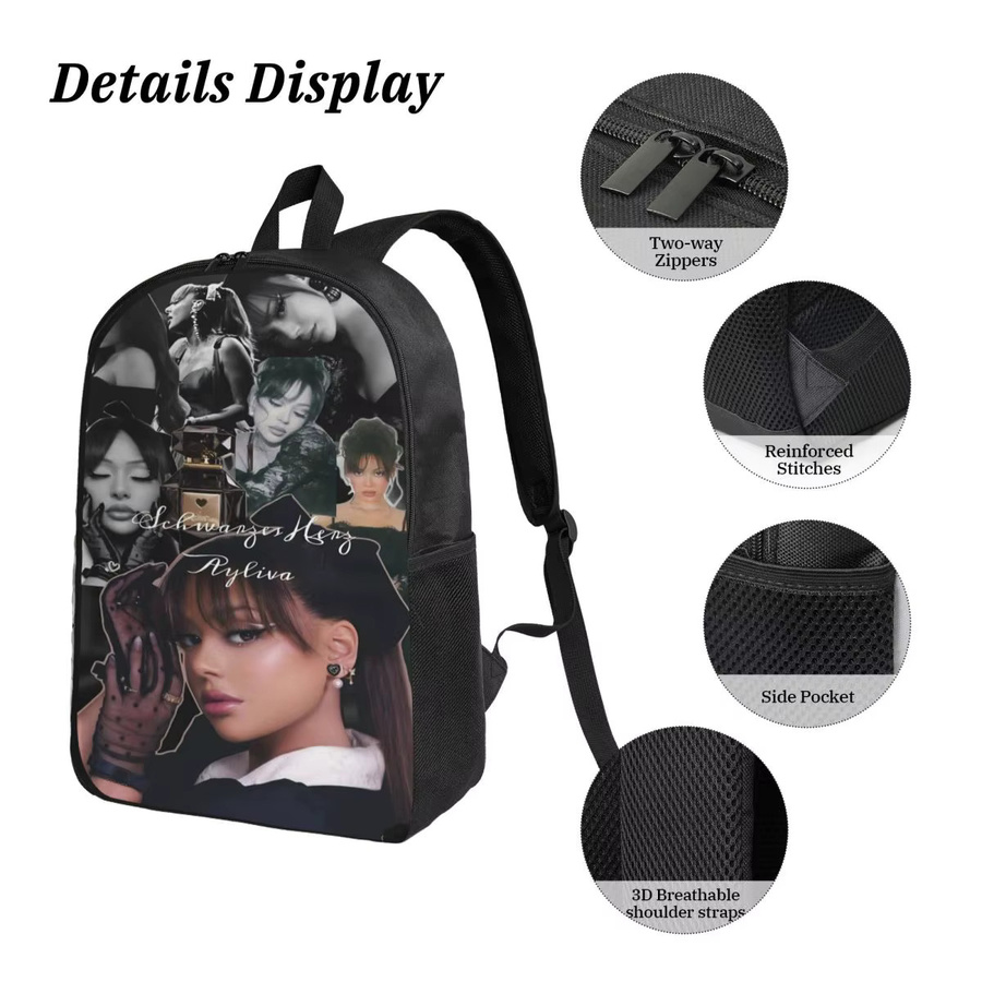 3-teiliges Ayliva Singer Tour 2025 Schulset für Mädchen und Jungen in Schwarz mit Rucksack, Bleistiftboxen und Lunchbox - Bild 3