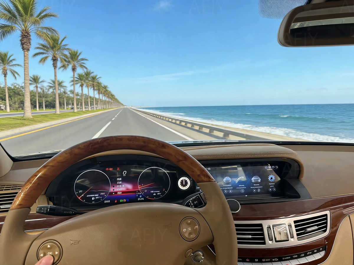 YANFU Digitales Kombiinstrument für Mercedes Benz S W221 2006-2013 mit Dual-Screen, Android Auto und Wireless CarPlay, DSP Armaturenbrett Head Unit - Bild 6