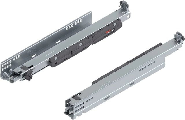 Blum Unterbodenführung Movento Blumotion S 760H4200s mit Soft-Close, Nennlänge: 420 mm, Tragkraft: 40 kg, Farbe: Silber - Bild 1