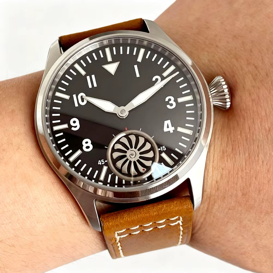 Tandorio Armbanduhr Automatik, Edelstahl, 42 mm, Herren, Schwarz, Silber - Bild 3