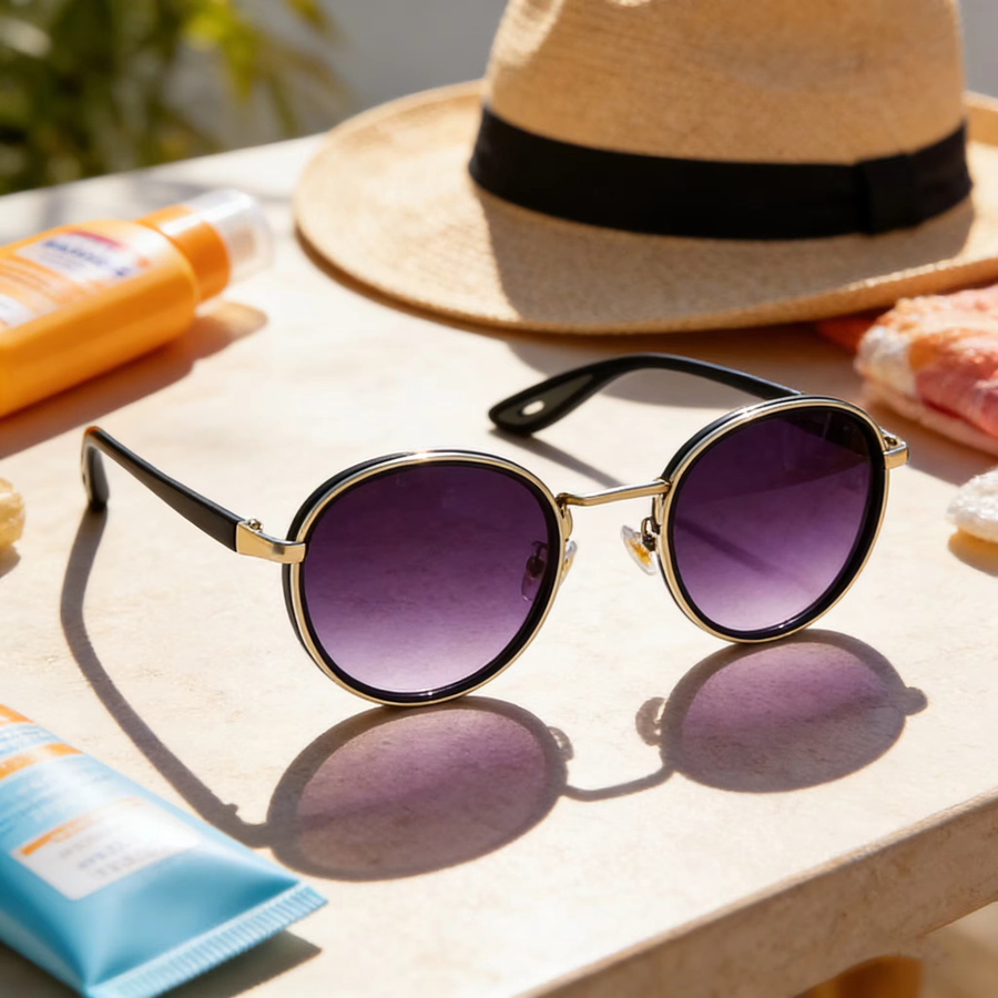 Runde Sonnenbrille, Vollrand, Unisex - Bild 2