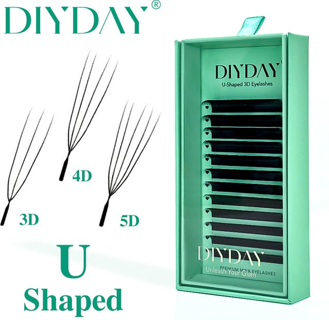 DIYDAY Kunstwimpern, Black, U-Form W Bloom Lashes - Bild 1