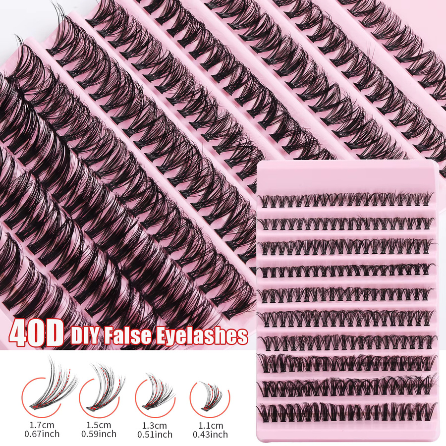 MJ Einzelwimpern, 200 Stück, 8–16 mm, natürlicher Look, Unisex - Bild 4