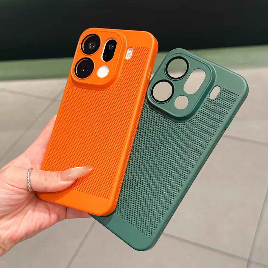 Matte Handyhülle für OPPO Find X9 X8 X8S Plus Reno 14 13 12 A5 Pro Ultra in Schwarz und Orange, ultradünn und atmungsaktiv - Bild 1
