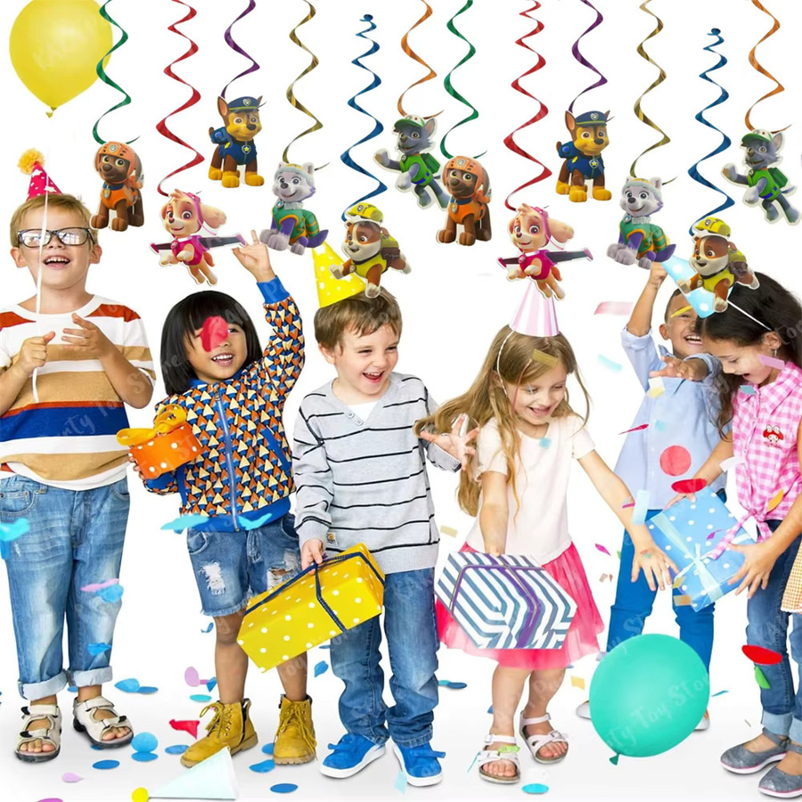 Paw Patrol Party Dekoration Set mit hängenden Wirbel-Streamern in Mehrfarbig für Kindergeburtstage und Babypartys von TAKARA TOMY - Bild 3