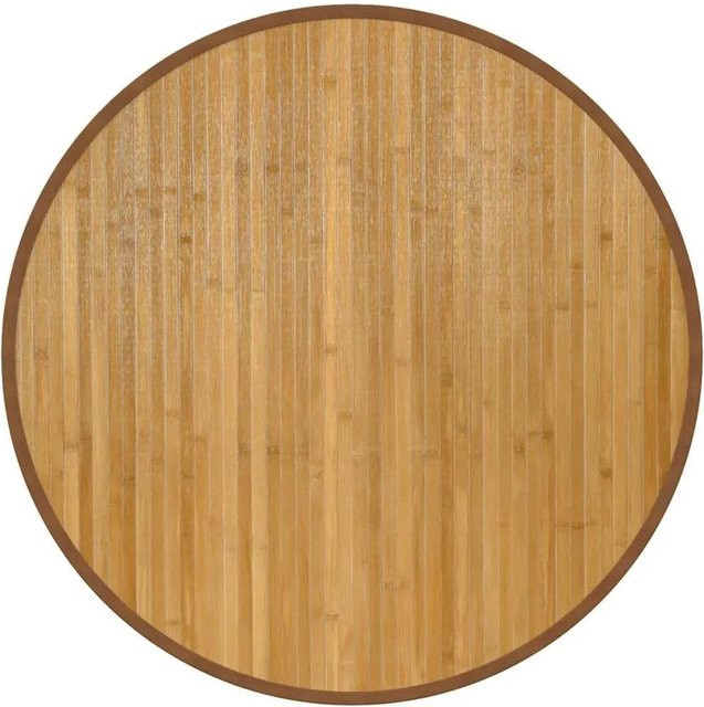 vidaXL Teppich Rund Beige aus Bambus und Polypropylen Durchmesser: 80 cm - Bild 1