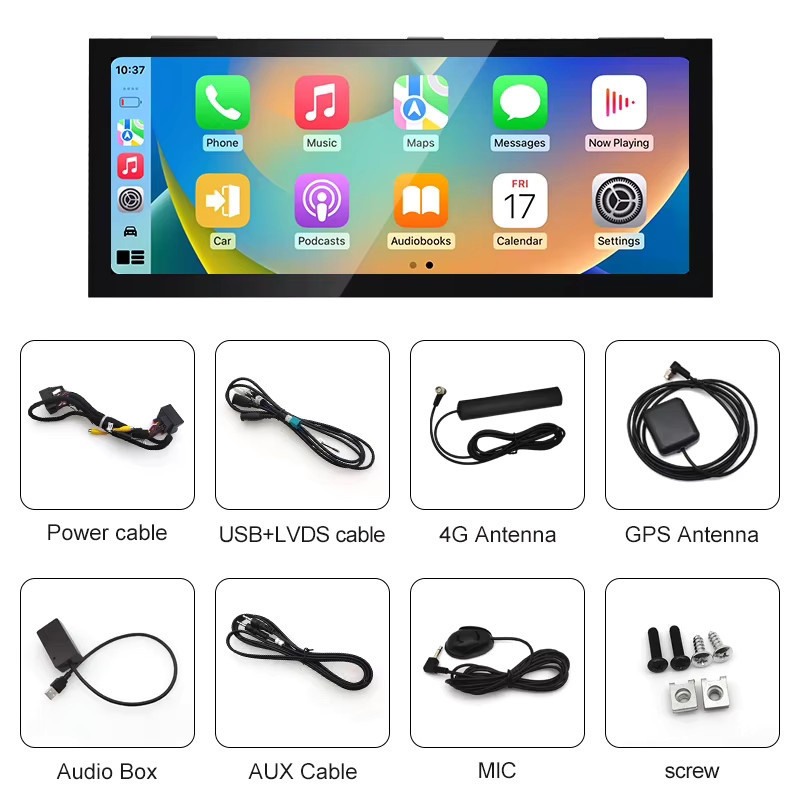 STWEI Android 14 Multimedia Bildschirm mit Qualcomm 8-Core Prozessor und Wireless CarPlay für Mercedes Benz S-Klasse W222 NTG5.0 in Schwarz - Bild 5