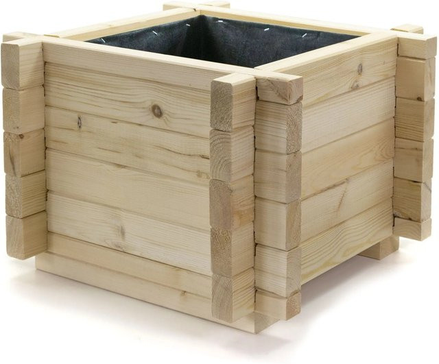 HolzFee Pflanzkasten Country aus massivem Kiefernholz, B/T/H: 51 x 51 x 36 cm - Bild 1