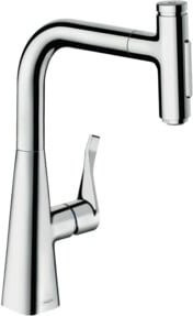 Hansgrohe Spültisch-Einhebelmischer Metris Select M71 mit Ausziehbrause und 2 Strahlarten in Chrom - Bild 1