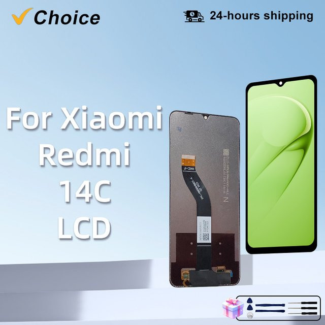 Xiaomi Redmi 14C LCD Display Ersatz mit IPS Touchscreen Digitizer Montage in Schwarz - Bild 1