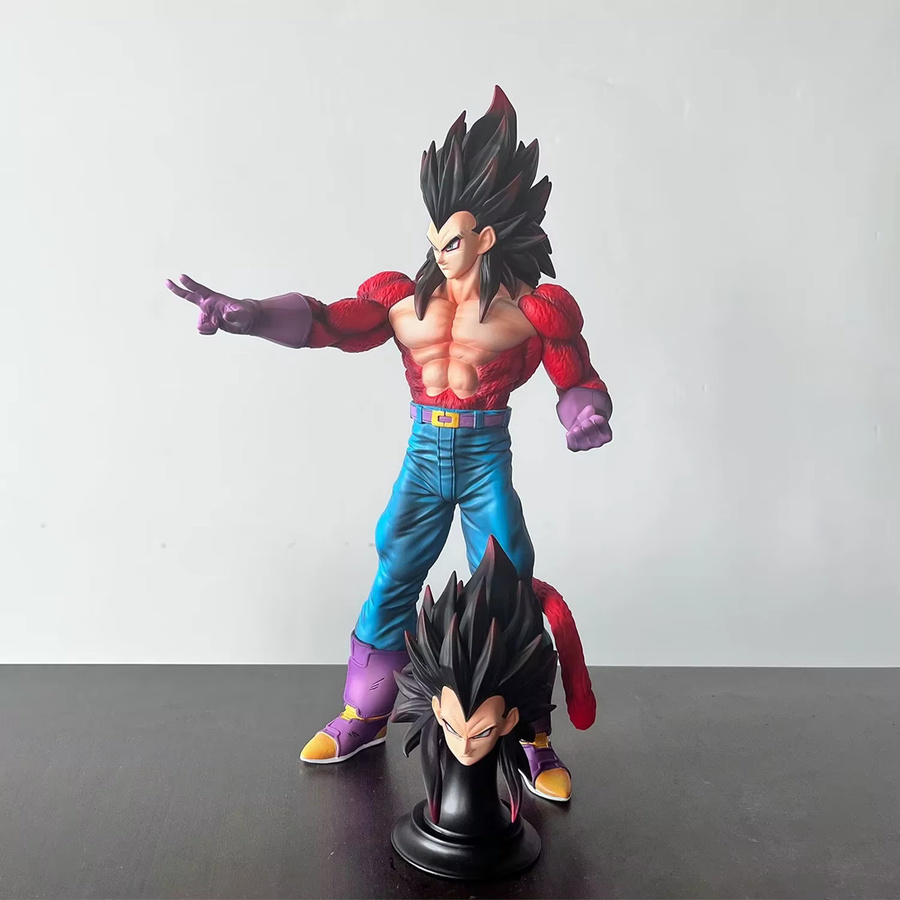 Bandai Dragon Ball Super Saiyan 4 Vegeta Actionfigur, Doppelköpfige Statue, 31cm - Bild 2