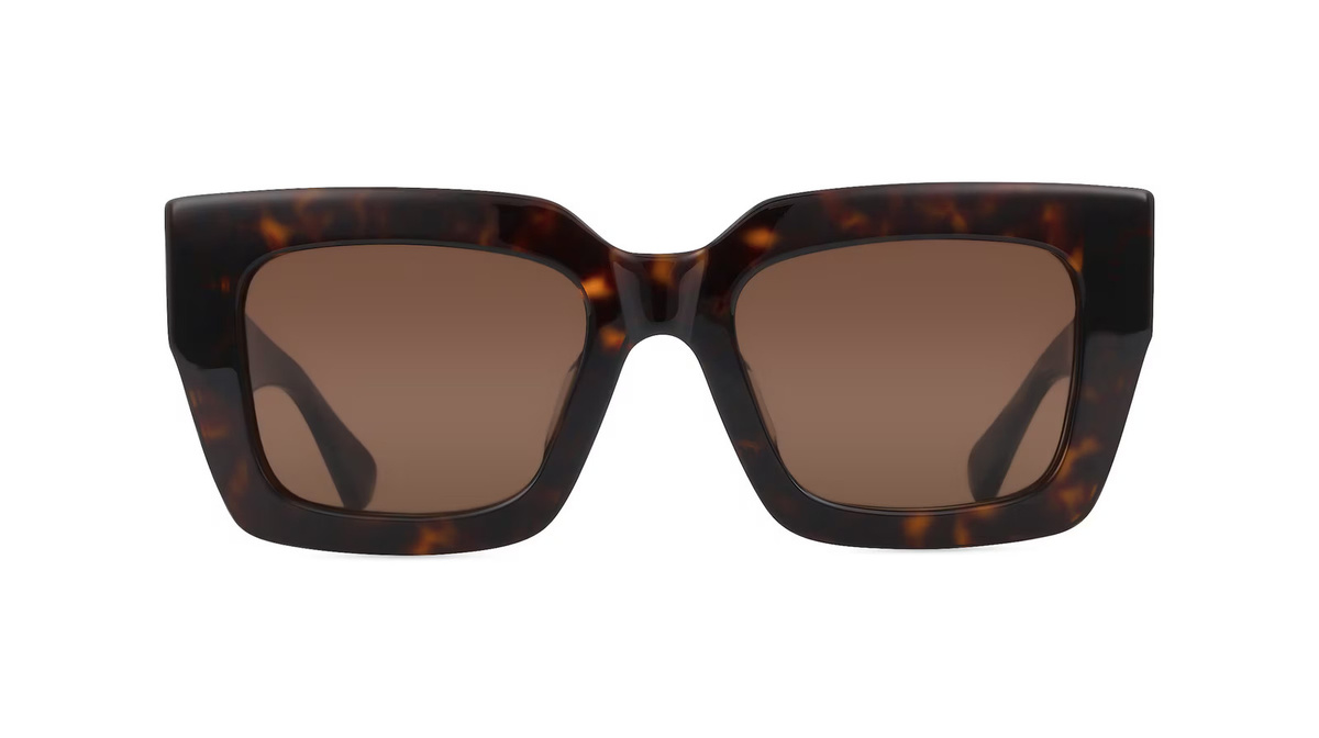 Bottega Veneta BV1212S Sonnenbrille, Vollrand, Quadratisch, Acetat, Unisex, braun - Bild 1