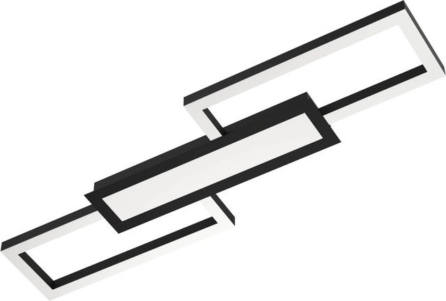 Eglo LED-CCT-Deckenleuchte Monirote in Schwarz-Weiß, dimmbar mit Fernbedienung, B: 78 cm, T: 26 cm - Bild 1