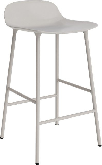Normann Copenhagen Form Barstuhl mit Metallgestell in Weiß Matt im skandinavischen Design - Bild 1