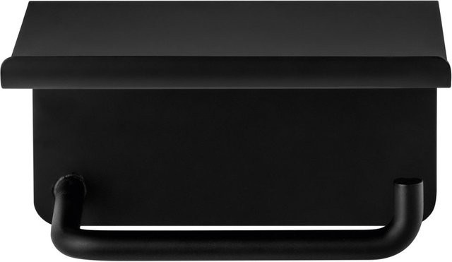 blomus WC-Rollenhalter MODO mit Ablage, Farbe: Schwarz, Länge: 95 cm, Breite: 14,5 cm - Bild 1