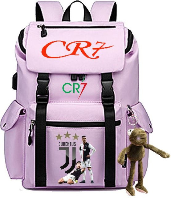 3-teiliges Schulrucksack-Set in Pink aus Oxford-Stoff mit großem Fassungsvermögen, Schultasche und Federmäppchen - Bild 1