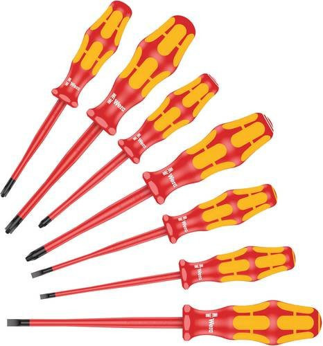 Wera Kraftform Plus VDE Schraubendreher-Set 160 iSS/7, 7-teilig, rot/gelb - Bild 1