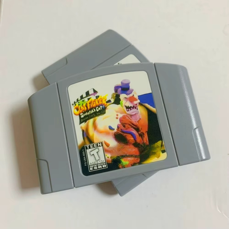 Nintendo 64 Clay Fighter – Sculptors Cut US-Version Retro-Spielkassette in Grau - Bild 2
