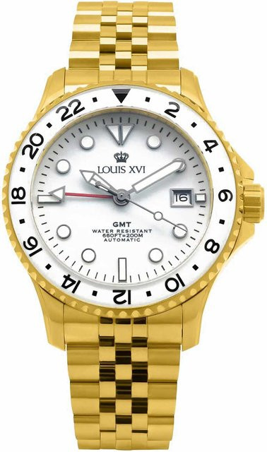 Louis XVI Herrenuhr Automatik, Edelstahl, 41 mm, GMT, 20 ATM - Bild 1