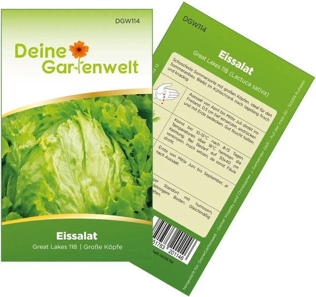 Deine Gartenwelt Eissalat Great Lakes Gemüsesamen für den Sommer, 118 Samen - Bild 1