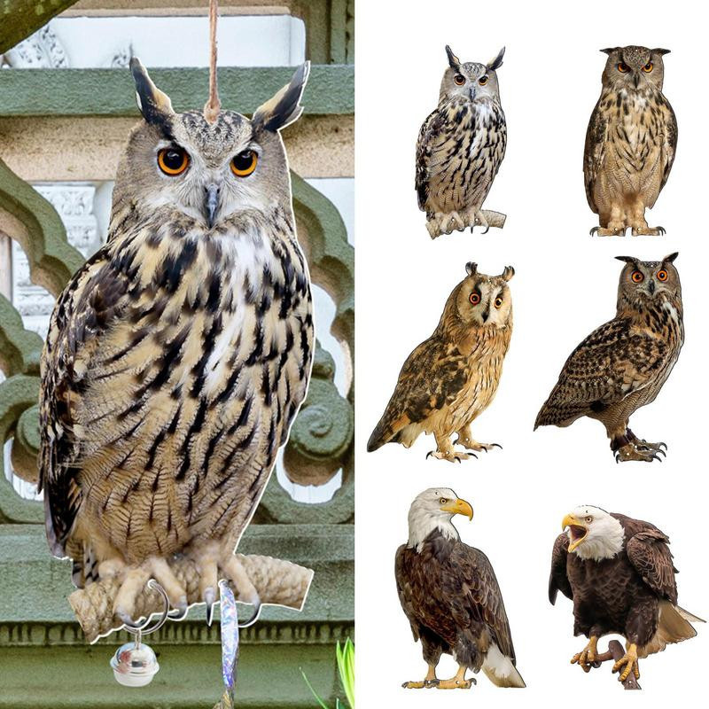 Realistische Eule als wetterfeste Vogelscheuche zur effektiven Vogelabwehr für deinen Garten und Außenbereich - Bild 1