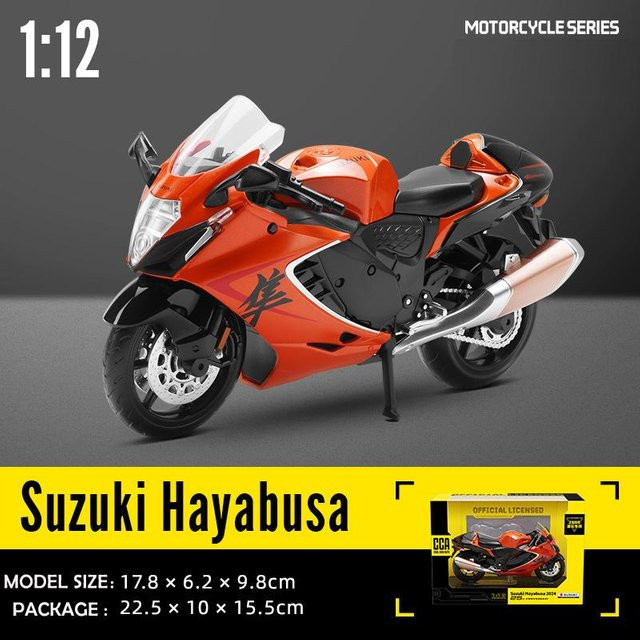 Linyi toy car Suzuki Hayabusa Motorradmodell, 1:12, Metall, ab 14 Jahren - Bild 1
