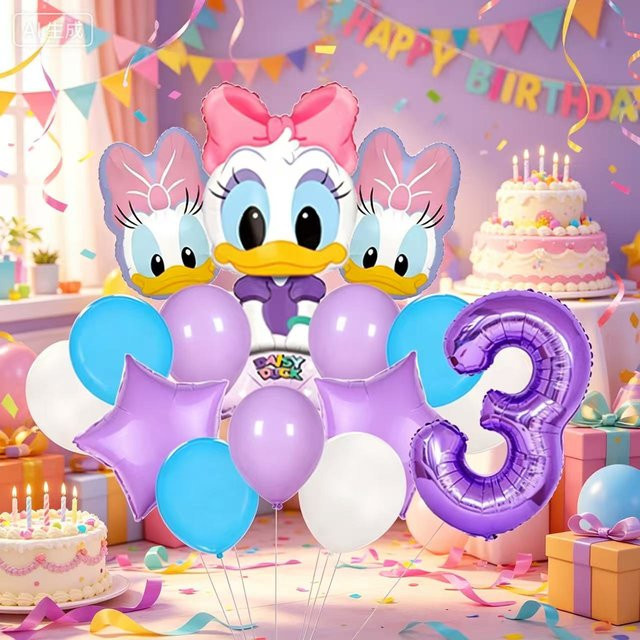 Disney Vintage Donald Duck Ballon-Set für deine Cartoon-Themenparty in Mehrfarbig - Bild 1