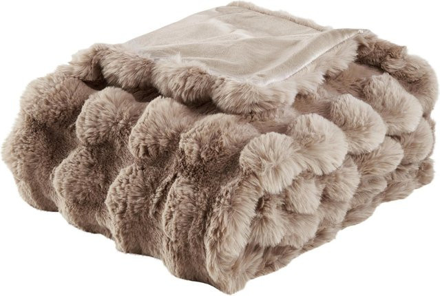 Premium Living Felldecke Bella in Taupe, weiche Kunstfell-Decke, B/B: 130 x 180 cm - Bild 1