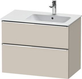 Duravit Waschtischunterschrank D-Neo in Beige Matt mit 1 Schrankfach und Beckenöffnung rechts, B: 81 cm, T: 46,2 cm, H: 62,5 cm - Bild 1