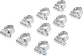 BGS Schlauchklemmen 8095 aus rostfreiem Edelstahl, Farbe: Silber, 10er Set, Durchmesser: 8 x 12 mm - Bild 1