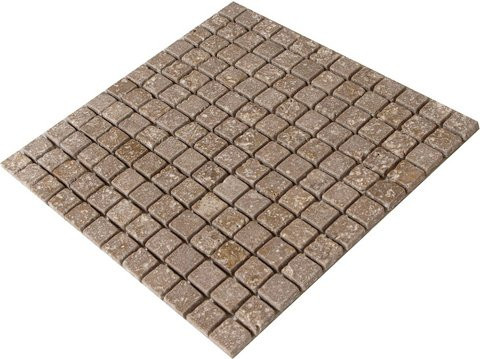 WOHNRAUSCH Mosaikmatte Travertin in braun/beige, B/T/H: 30,5 x 30,5 x 1 cm - Bild 1
