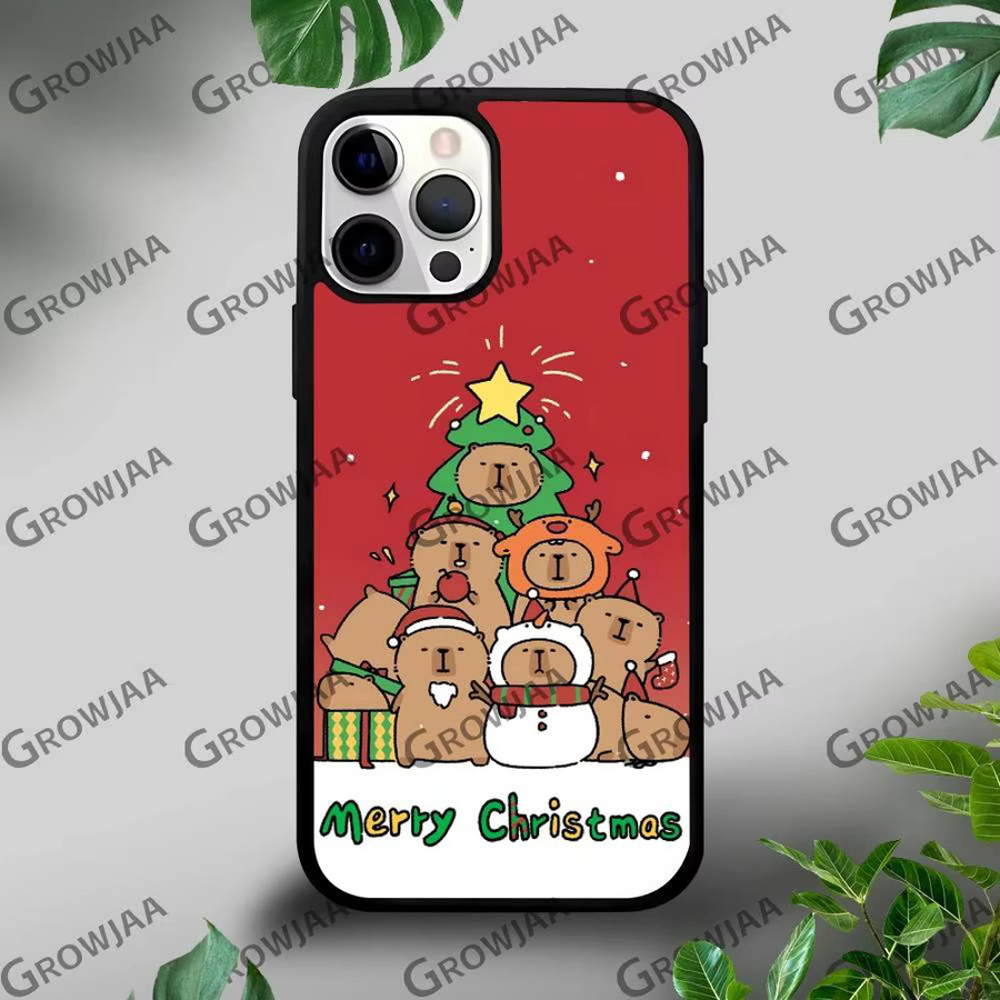 Frohe Weihnachten Capybara Handyhülle für iPhone 16 15 14 13 12 11 Pro Max Mini Plus - Bild 3
