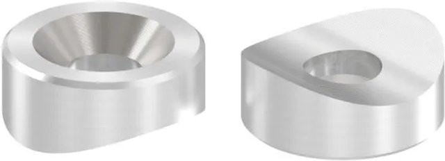 FeNau Ausgleichsstück aus Edelstahl in Silber für Rundrohr Ø 33,7 mm mit Senkbohrung 6,5 mm und Ø 18 mm - Bild 1