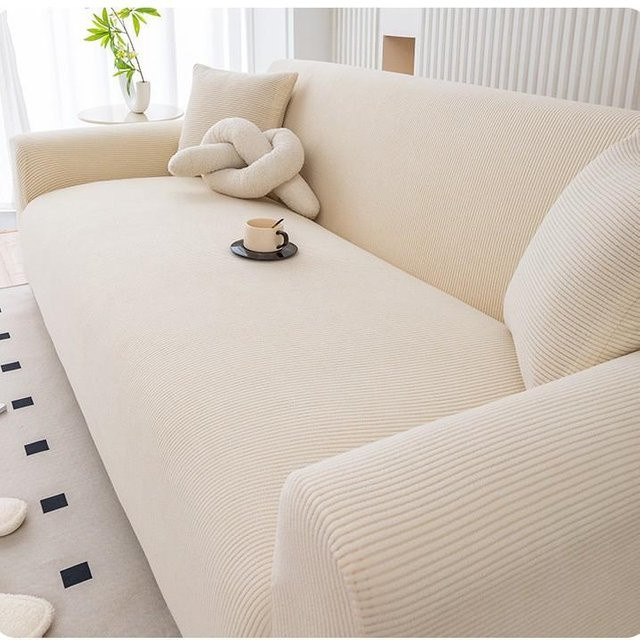 Wasserdichter und rutschfester Sofabezug aus Cord von YTO Household items, All-in-One Design für alle Jahreszeiten, Breite: 190-230 cm - Bild 1