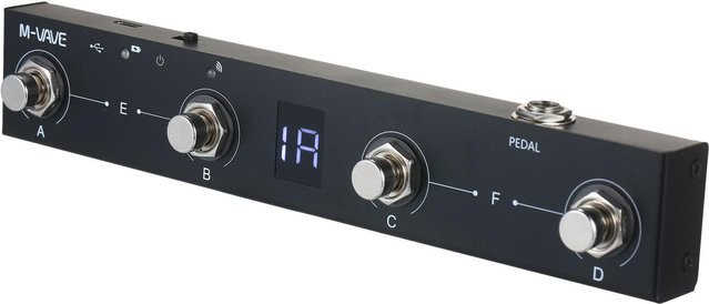 M-VAVE Chocolate BT Kabelloser Bluetooth MIDI-Fußcontroller mit 4 Tasten, Schwarz - Bild 1