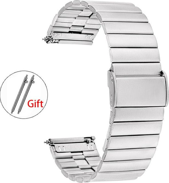 HQstrap Uhrenarmband Edelstahl, Schnellverschluss, Silber, Unisex - Bild 1