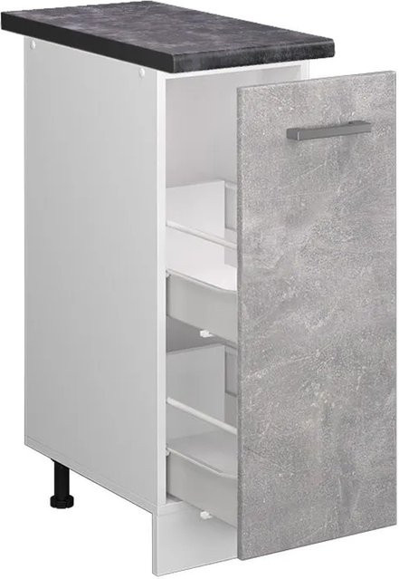 Vicco R-Line Apothekerschrank Medizinschrank für die Küche in Anthrazit und Weiß, B/T/H: 30,0 x 20,63 x 60,0 cm - Bild 1