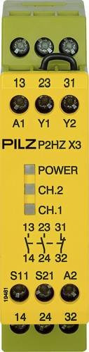 PILZ Sicherheitsschaltgerät P2HZ X3 24VDC Gelb, B/T/H: 22,5 x 121 x 87 mm, 2 Schließer 2n/o 1 Öffner 1n/c - Bild 1