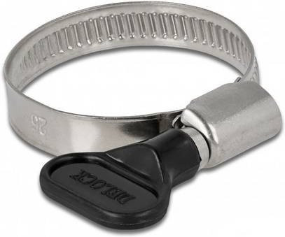 Delock 19447 Schlauchschellen aus Edelstahl in Silber, 10 Stück, Bündel-Ø min. 25 mm, Bündel-Ø max. 40 mm - Bild 1