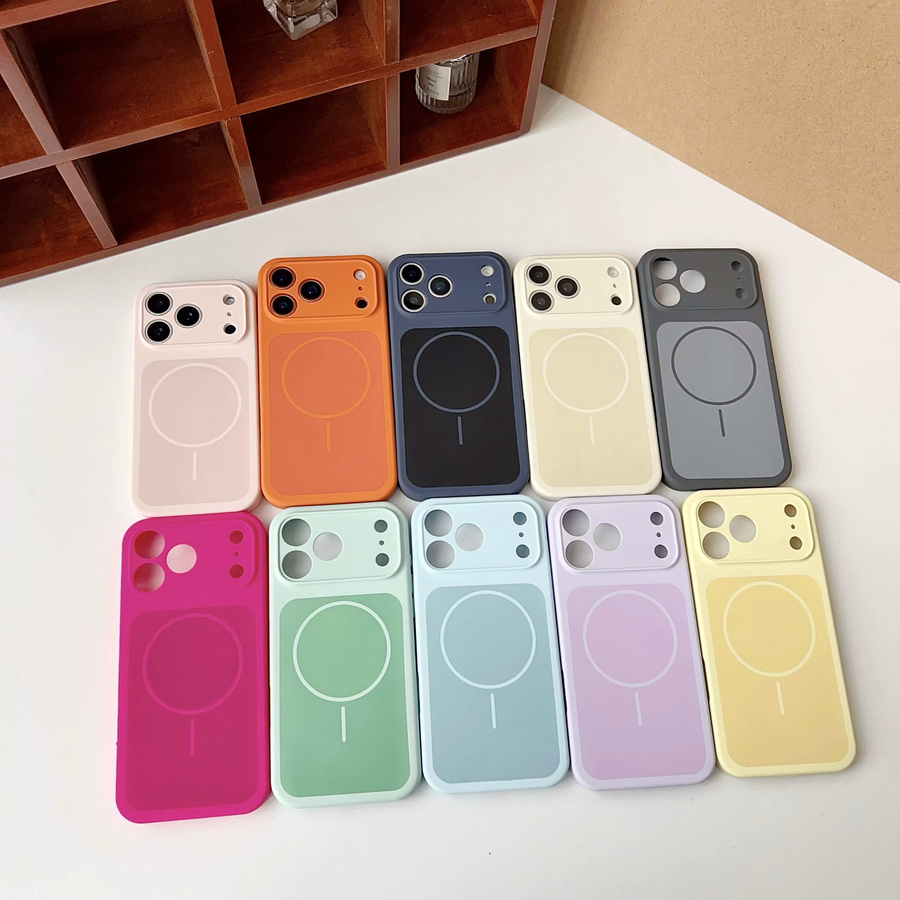 Apple iPhone 17 Pro Max und iPhone 17 Pro Magnet-Schutzhülle aus Flüssigsilikon mit MagSafe, stoßfest und matt, Farbe: Lila - Bild 4