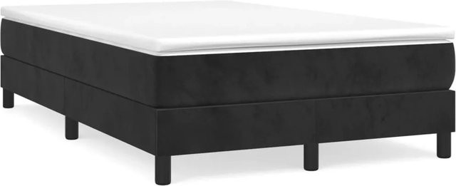 vidaXL Boxspringbett aus Samt in Schwarz, B/T/H: 120 x 200 x 25 cm - Bild 1