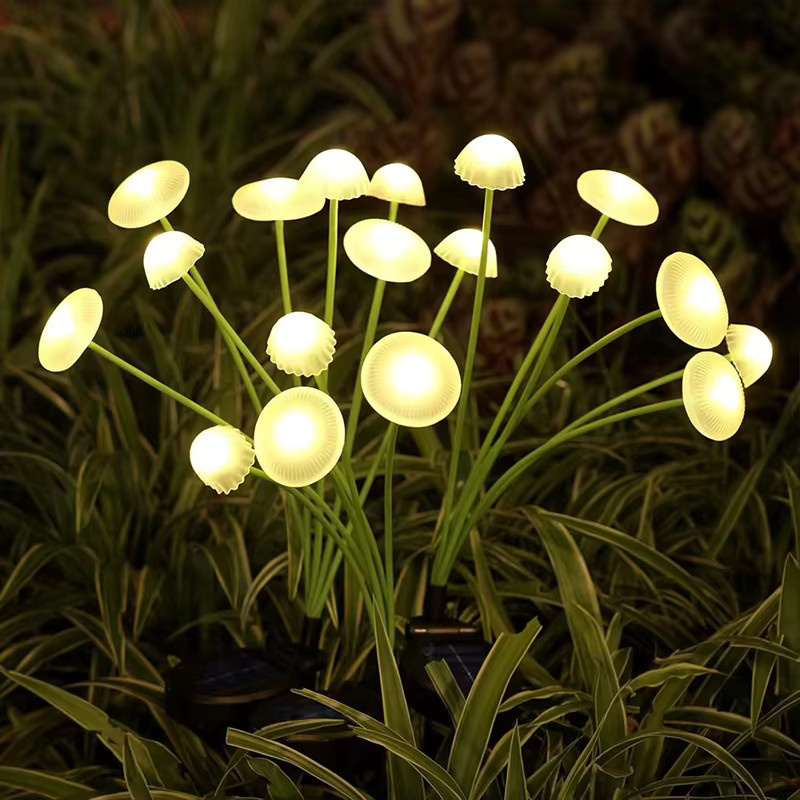 Shenzhi Tech Solar Jellyfish Bodenleuchten mit 6/8 LEDs in Weiß – Automatische LED Gartenbeleuchtung für den Außenbereich mit Dämmerungssensor - Bild 2