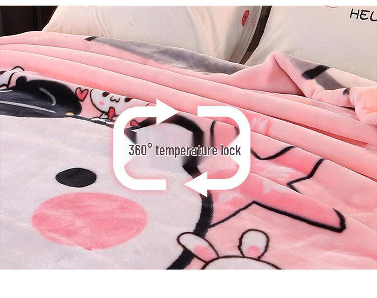 Wish Today Doppellagige verdickte Raschel-Fleece-Decke in Multicolor, B x L: 230 x 200 cm - Bild 3