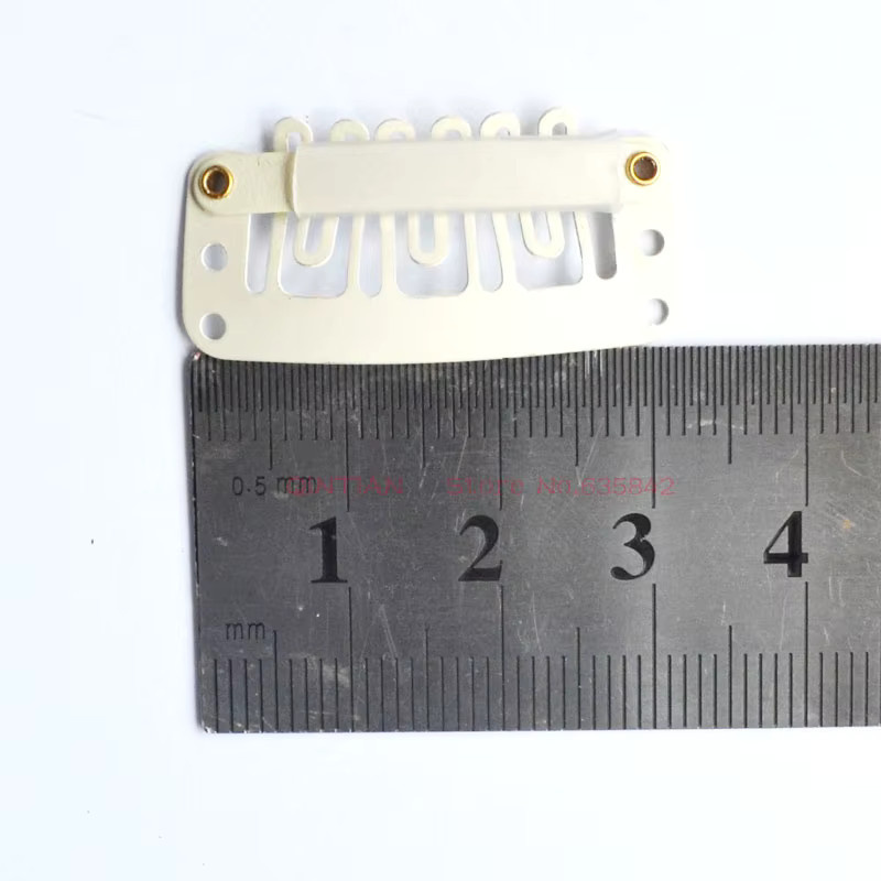 Jeedou U-förmige Haarverlängerungsclips aus Edelstahl, 100 Stück, 3,2 cm - Bild 2